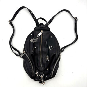 Beautiful Disaster Grey Studded Convertible Backpack Crossbody Bag Skull Punk Amazon.com: SandraWang ‌Gothic Skull Studded Backpack for  main image 3